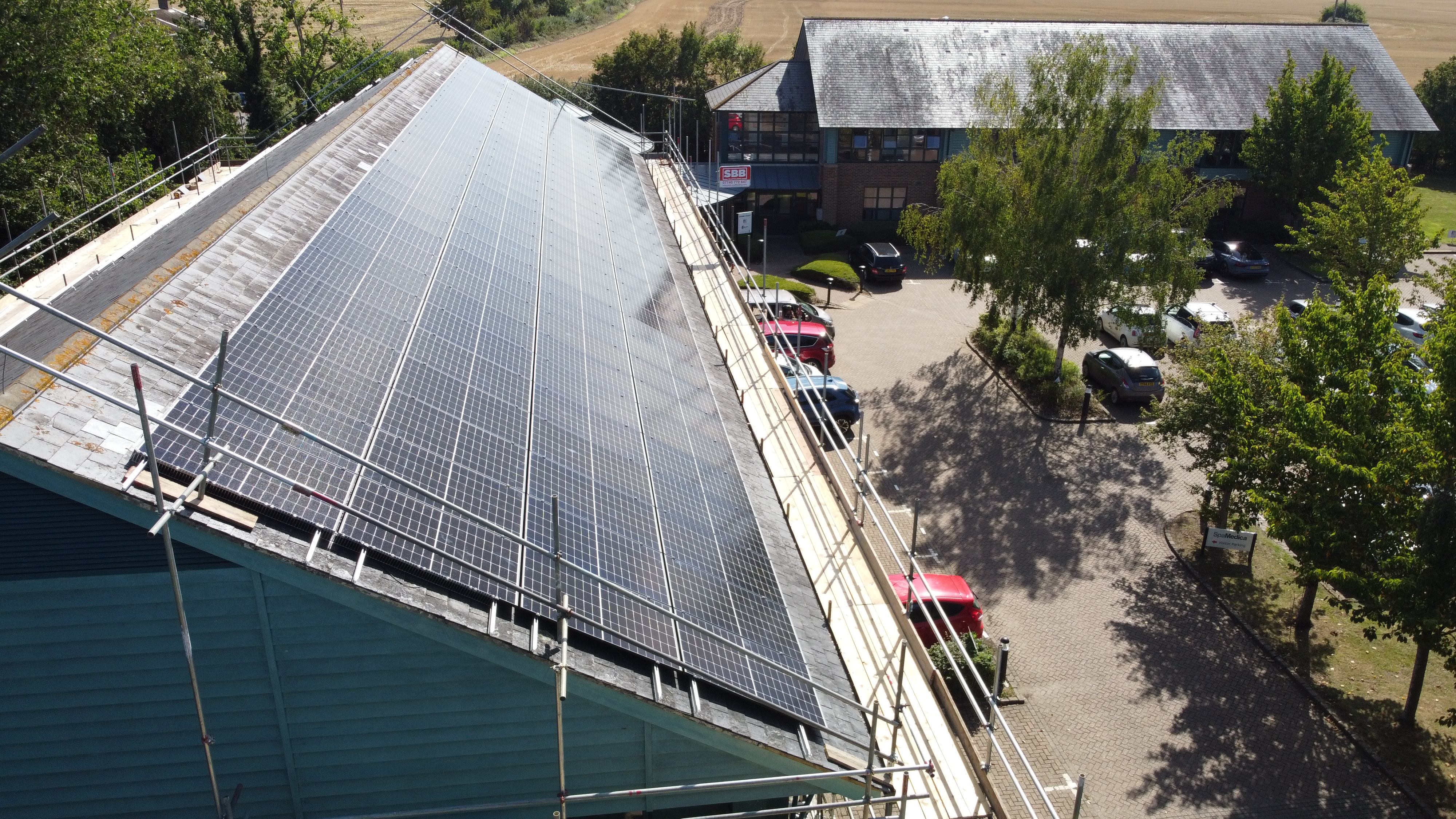 Tidy solar panel install