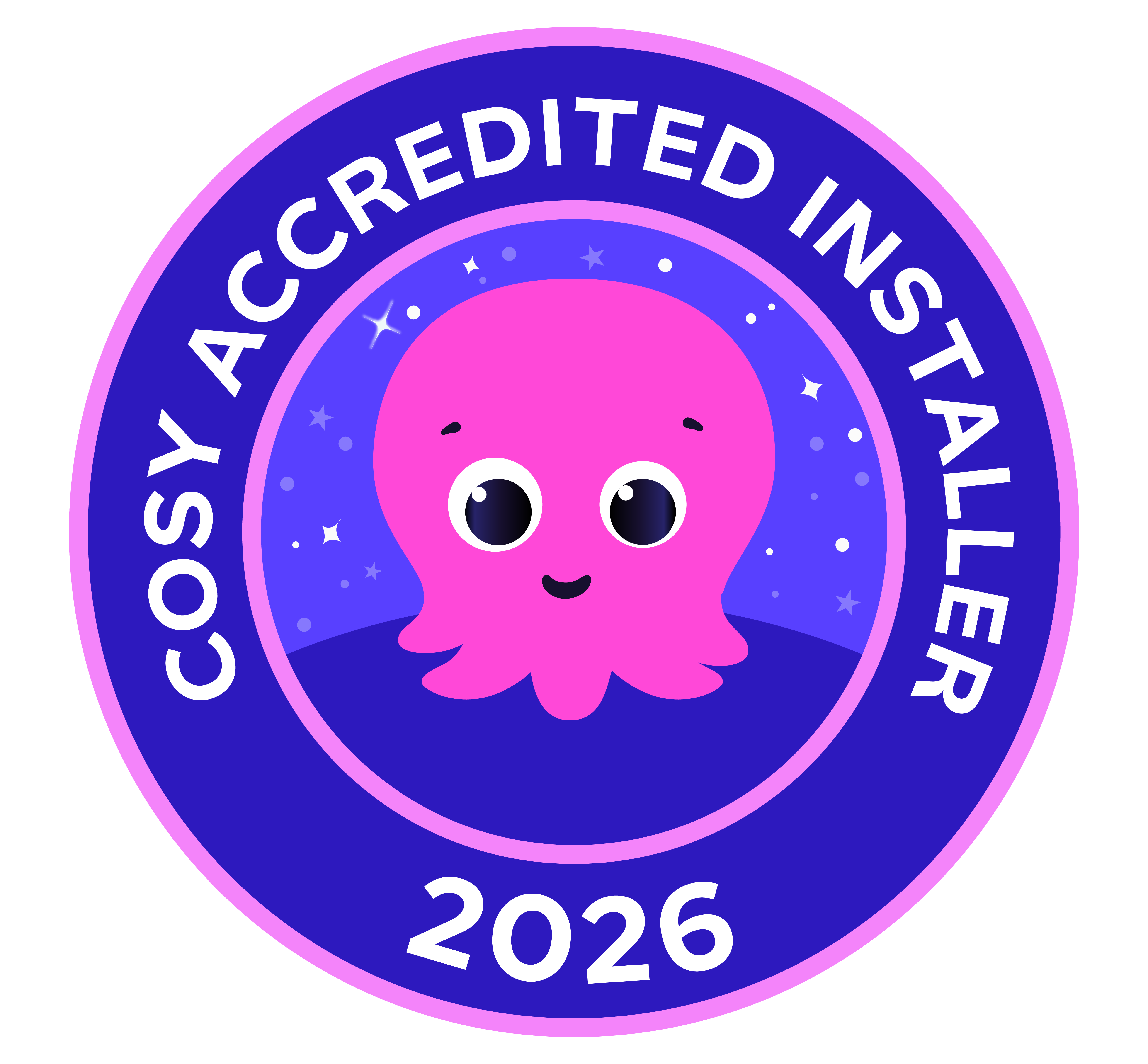Cosy accredited installer 2026 badg