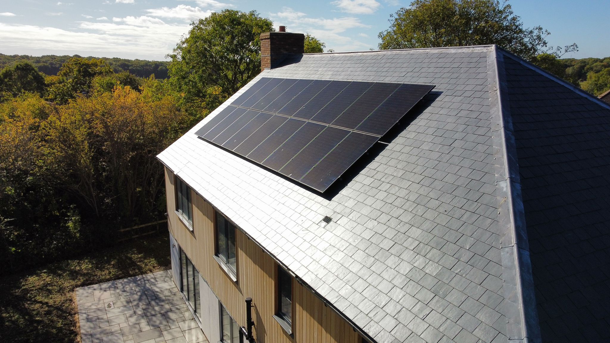 Neat solar PV panel installation