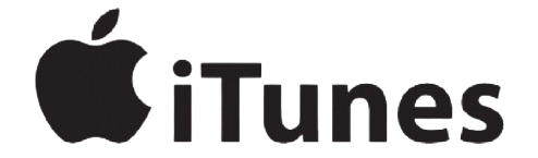 Apple logo followed by the word iTunes in black text.
