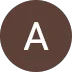 A brown circle with the letter "A" in the center, displayed in white.