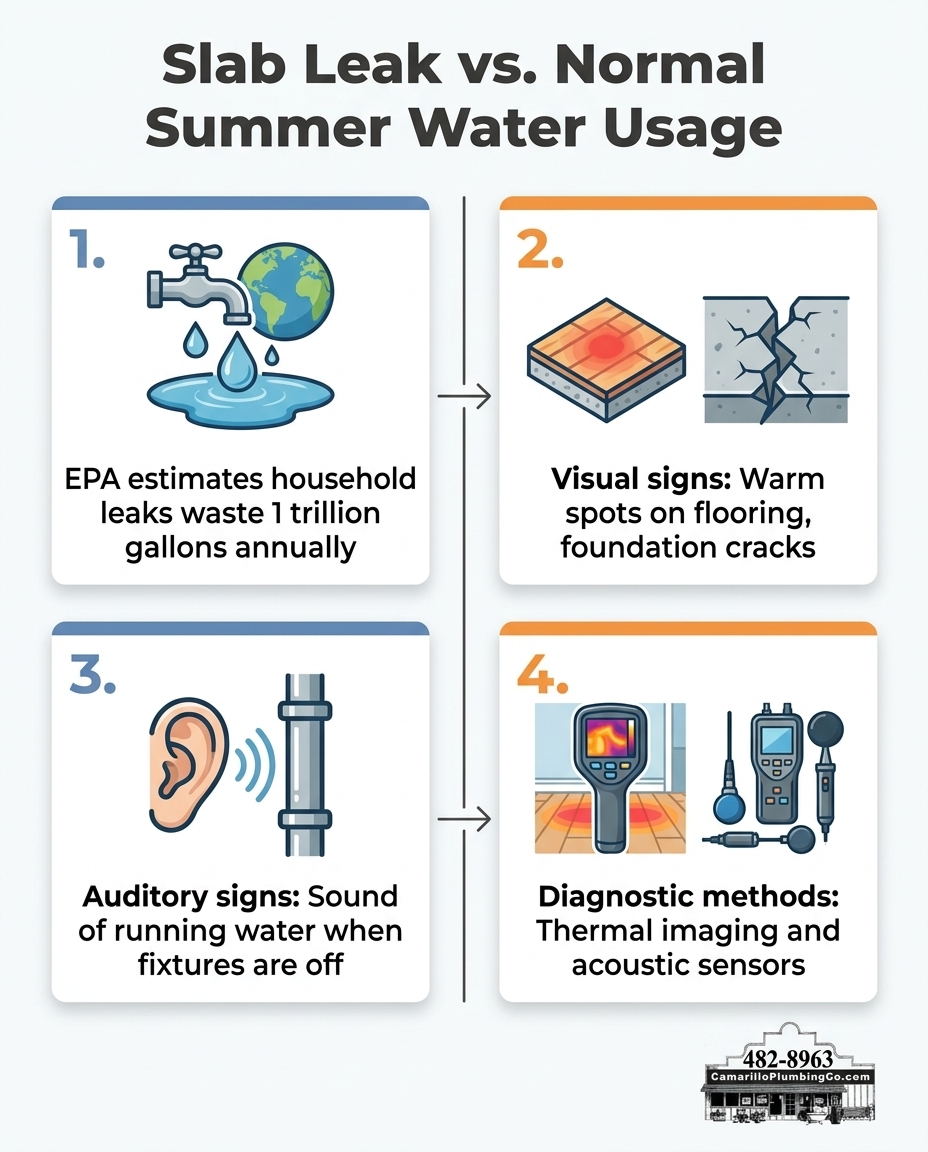 Slab Leak vs. Normal Summer Water Usage