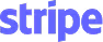 Logo von Stripe in blauer Schrift.