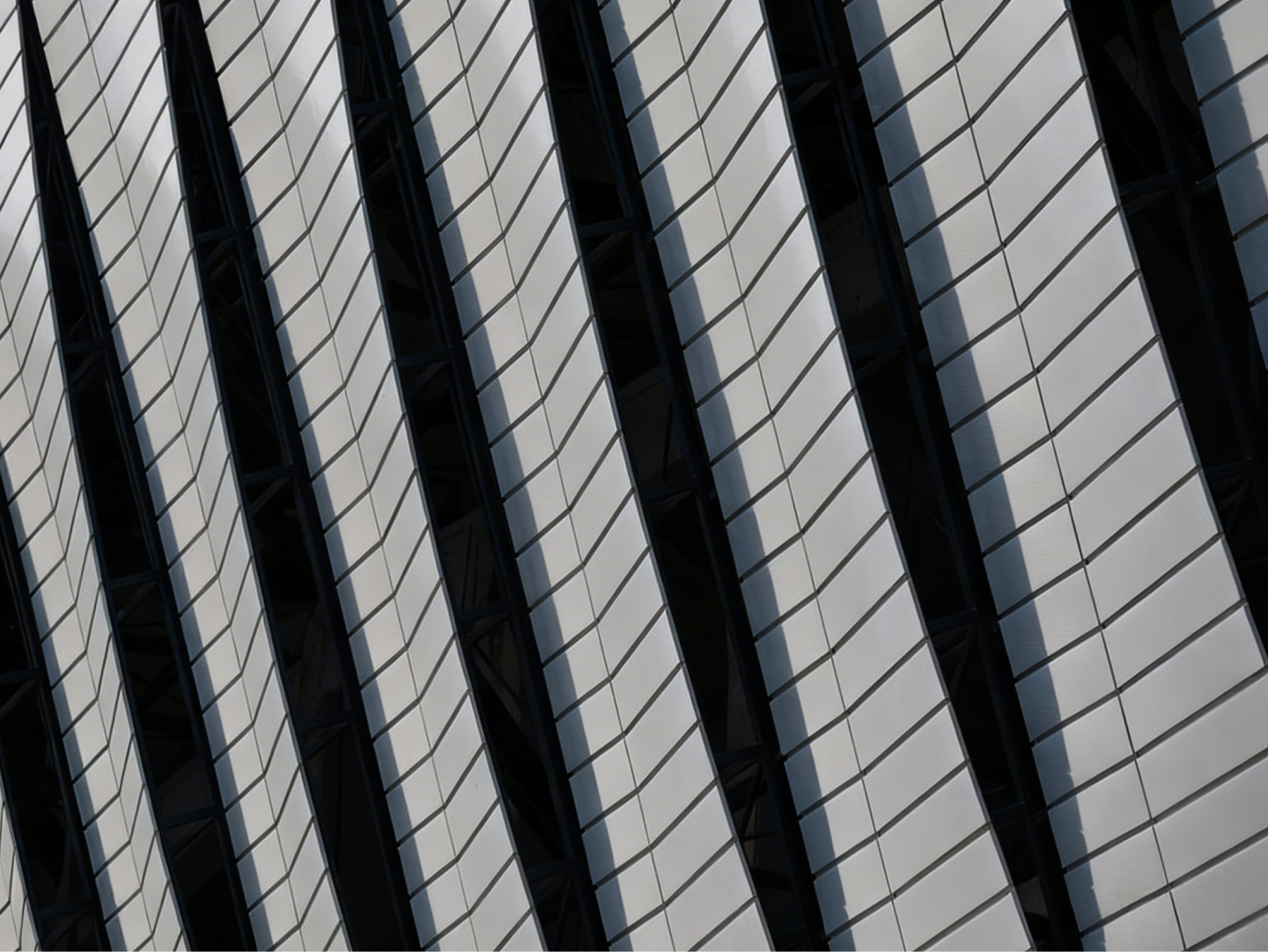 Black and white building panels