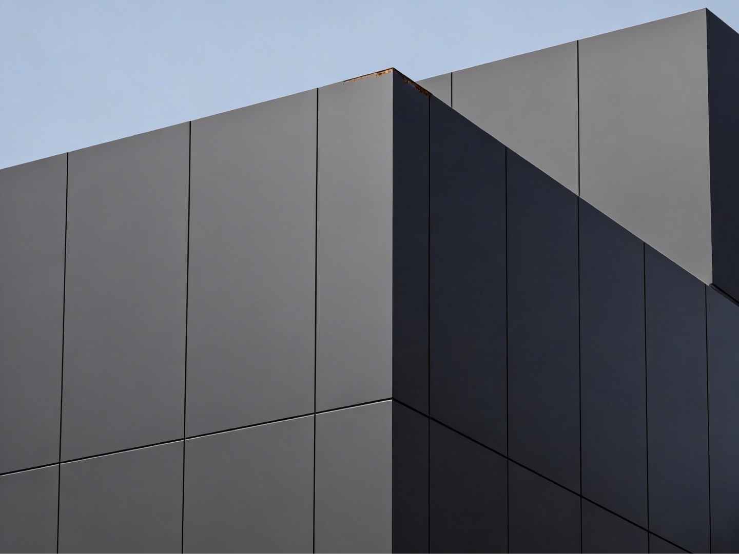 Grey building panels