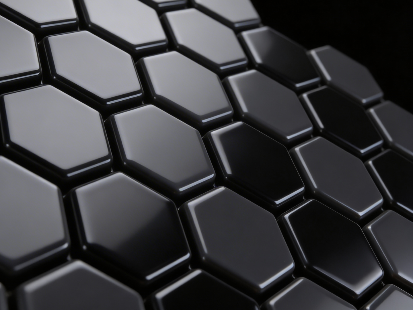 Black and grey hexagons
