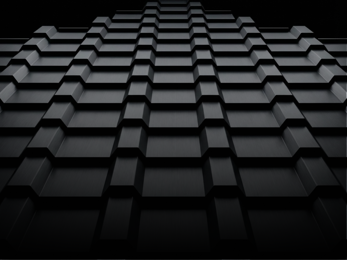Black ceramic tiles