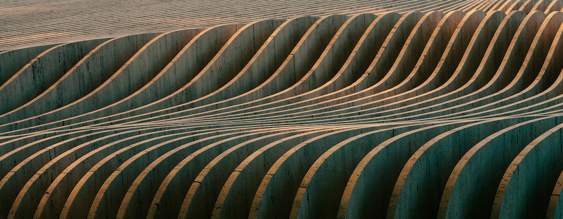 Wooden wave ridges