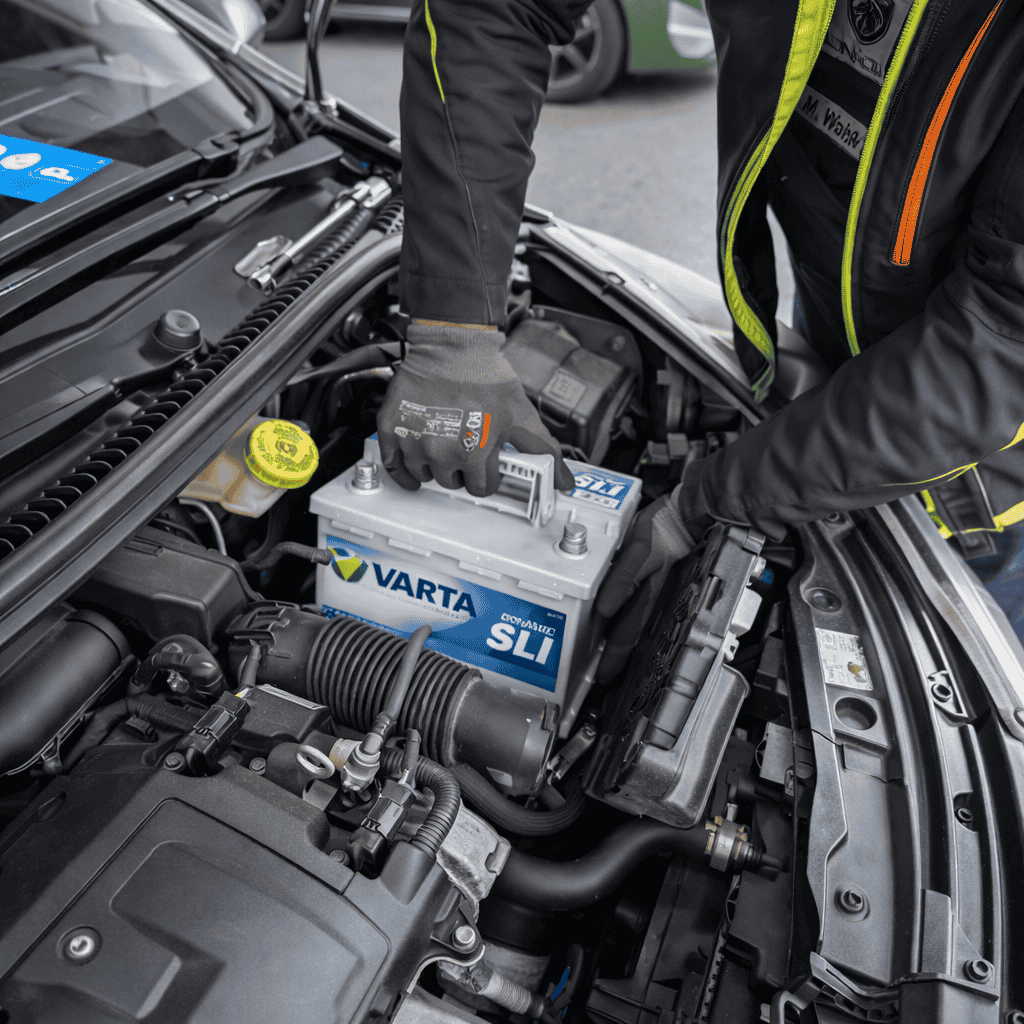 Batterieservice in der Werkstatt