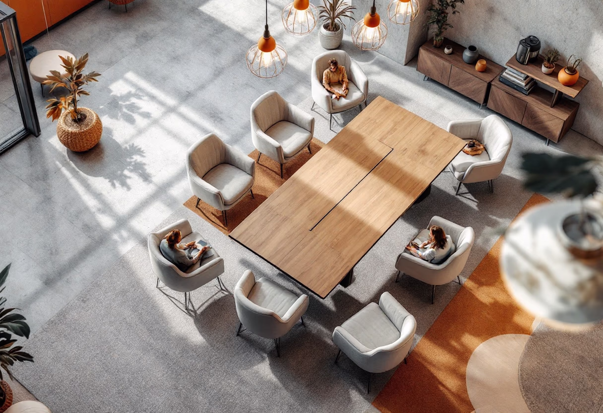 modern meeting room for an ai saas company