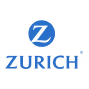 Logo de Zurich en bleu avec un cercle contenant un Z stylisé au-dessus du texte.