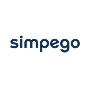 Logo Simpega avec un design stylisé en bleu foncé et dégradé.