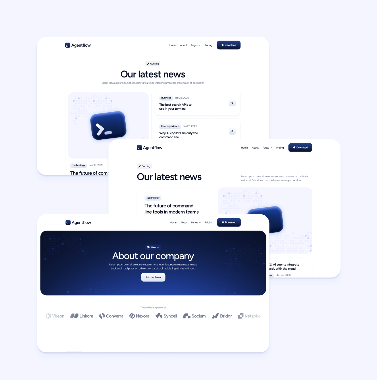 Agentflow - 36+ Sections Included - Terminal AI Assistant Webflow Template