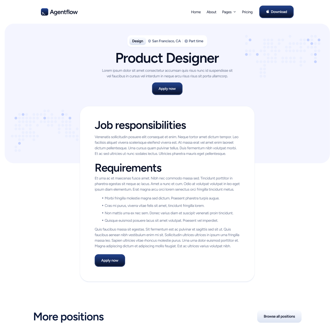 Agentflow - Career Single Page - Terminal AI Webflow Template