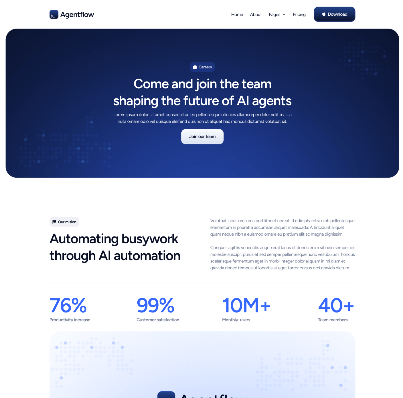 Agentflow - Careers Page - Terminal AI Webflow Template