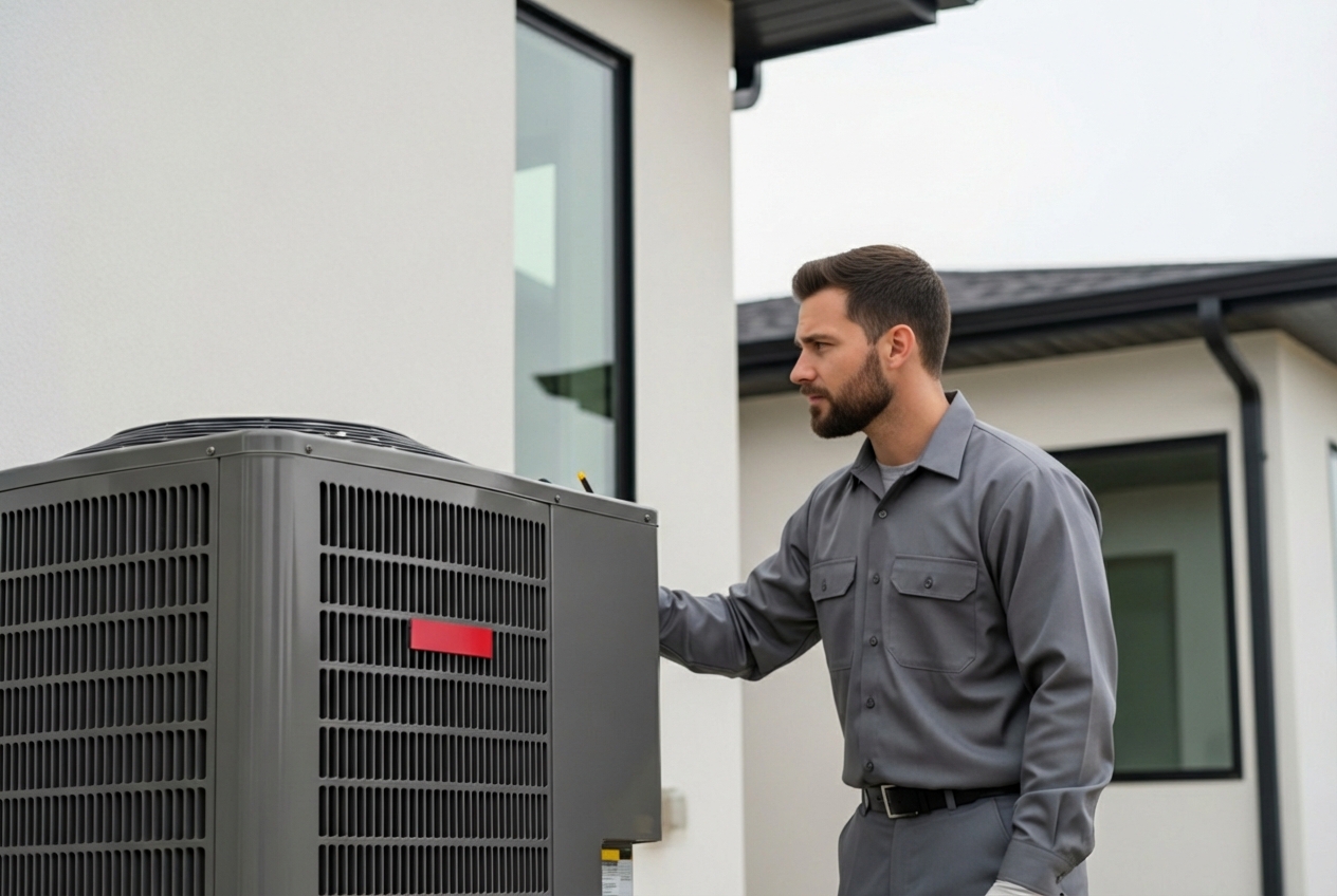 Infographic showing the heat pump repair process in Texas City: recognizing warning signs like strange noises and insufficient cooling, understanding common issues such as refrigerant leaks and electrical problems, choosing a qualified repair company with verified reviews and local experience, and deciding between repair or replacement based on system age and efficiency - heat pump repair in texas city, tx Infographic showing the heat pump repair process in Texas City: recognizing warning signs like strange noises and insufficient cooling, understanding common issues such as refrigerant leaks and electrical problems, choosing a qualified repair company with verified reviews and local experience, and deciding between repair or replacement based on system age and efficiency - heat pump repair in texas city, tx