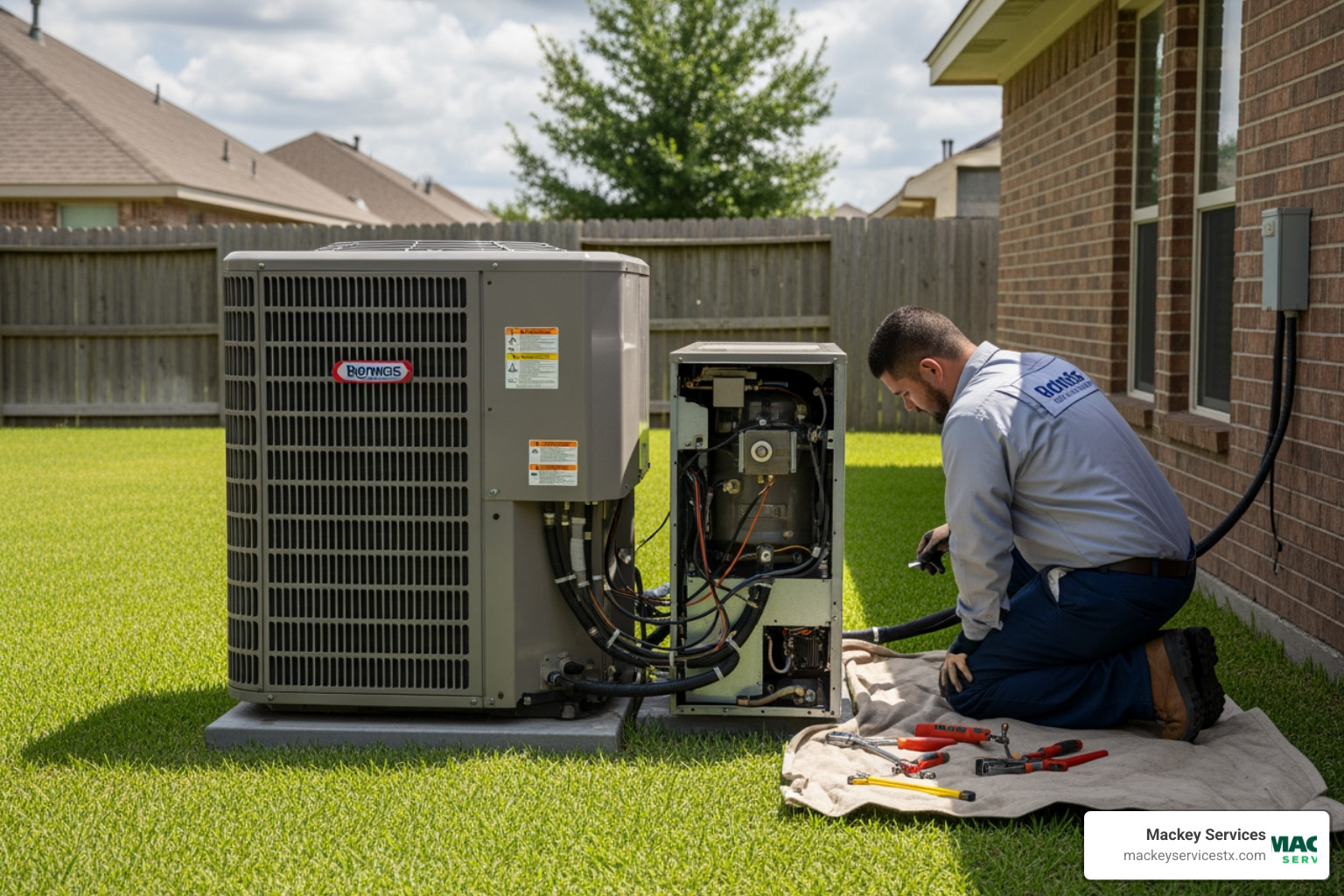 Infographic showing how a heat pump transfers heat in both heating and cooling modes, with arrows indicating refrigerant flow through outdoor and indoor coils, and highlighting key components like the compressor, reversing valve, and fan - heat pump repair in la porte, tx Infographic showing how a heat pump transfers heat in both heating and cooling modes, with arrows indicating refrigerant flow through outdoor and indoor coils, and highlighting key components like the compressor, reversing valve, and fan - heat pump repair in la porte, tx