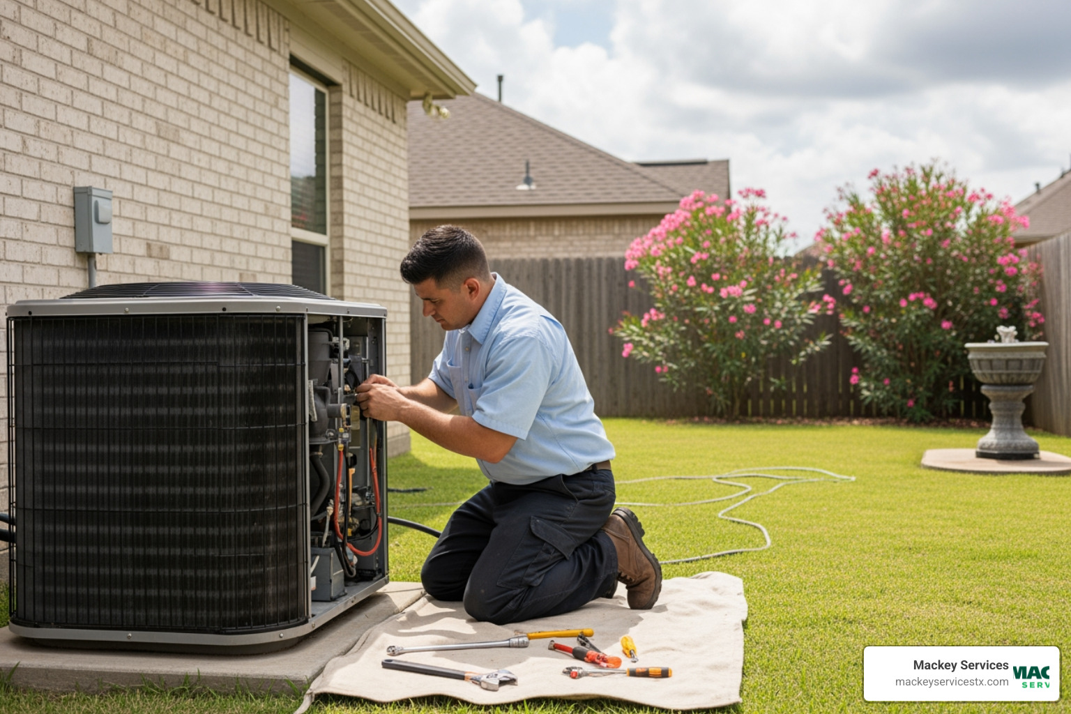 infographic showing the air conditioning cycle with labeled components including compressor, condenser coil, evaporator coil, and air handler, with arrows indicating refrigerant flow and highlighting maintenance points like filter replacement, coil cleaning, and refrigerant level checks - ac maintenance baytown tx infographic showing the air conditioning cycle with labeled components including compressor, condenser coil, evaporator coil, and air handler, with arrows indicating refrigerant flow and highlighting maintenance points like filter replacement, coil cleaning, and refrigerant level checks - ac maintenance baytown tx