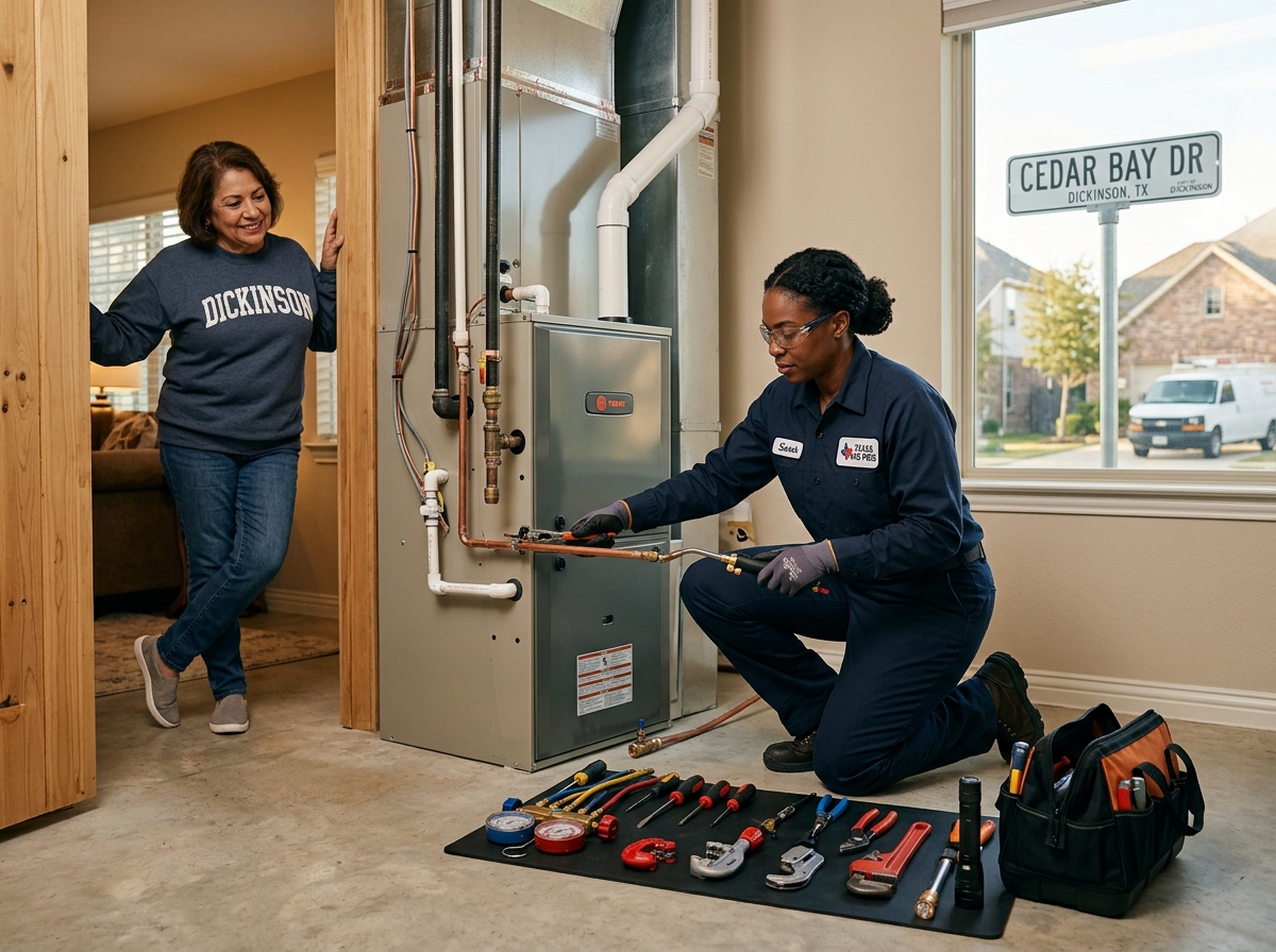Same Day Heating Installation in Dickinson for Cold Nights