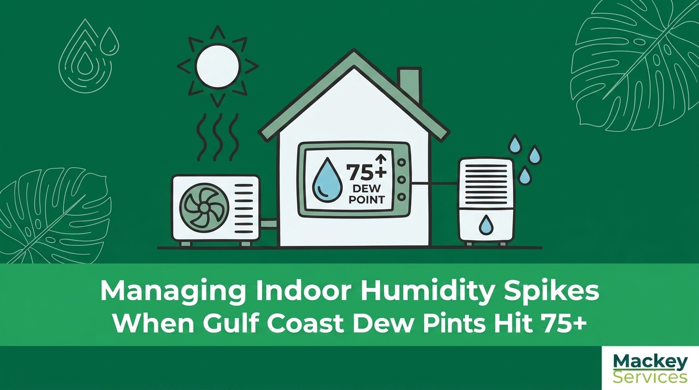 Managing Indoor Humidity Spikes When Gulf Coast Dew Points Hit 75+