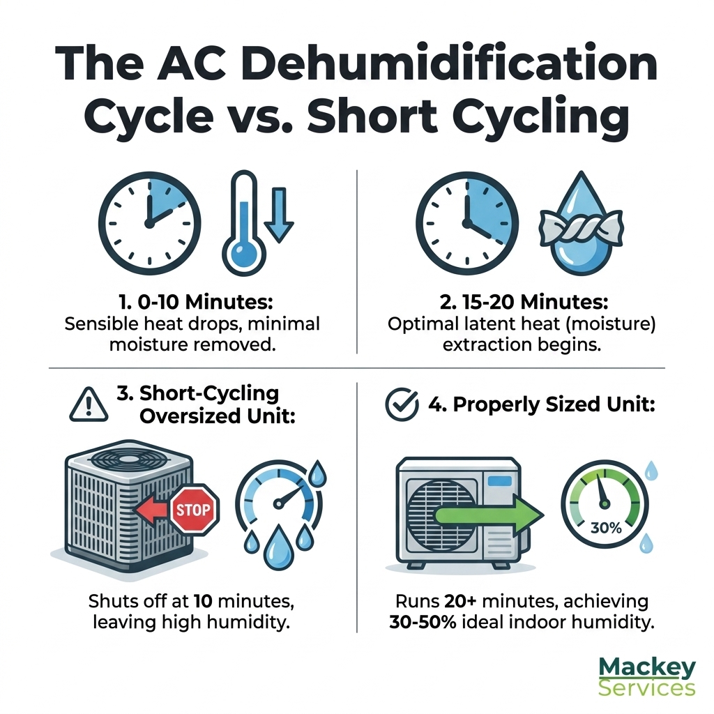 The AC Dehumidification Cycle vs. Short Cycling