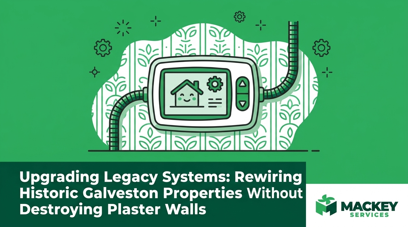 Rewiring Historic Galveston Properties Without Destroying Plaster Walls