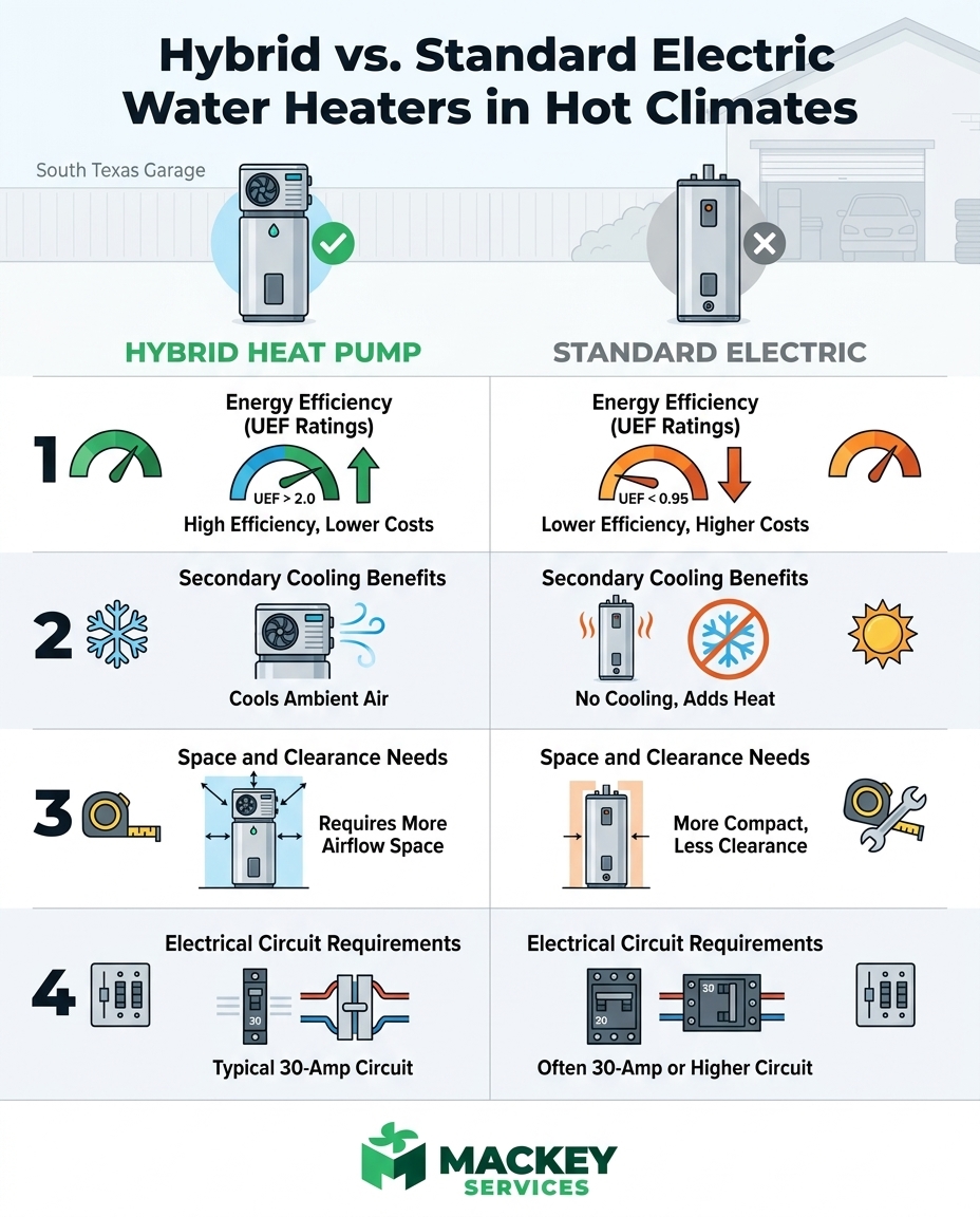 Hybrid vs. Standard Electric Water Heaters in Hot Climates