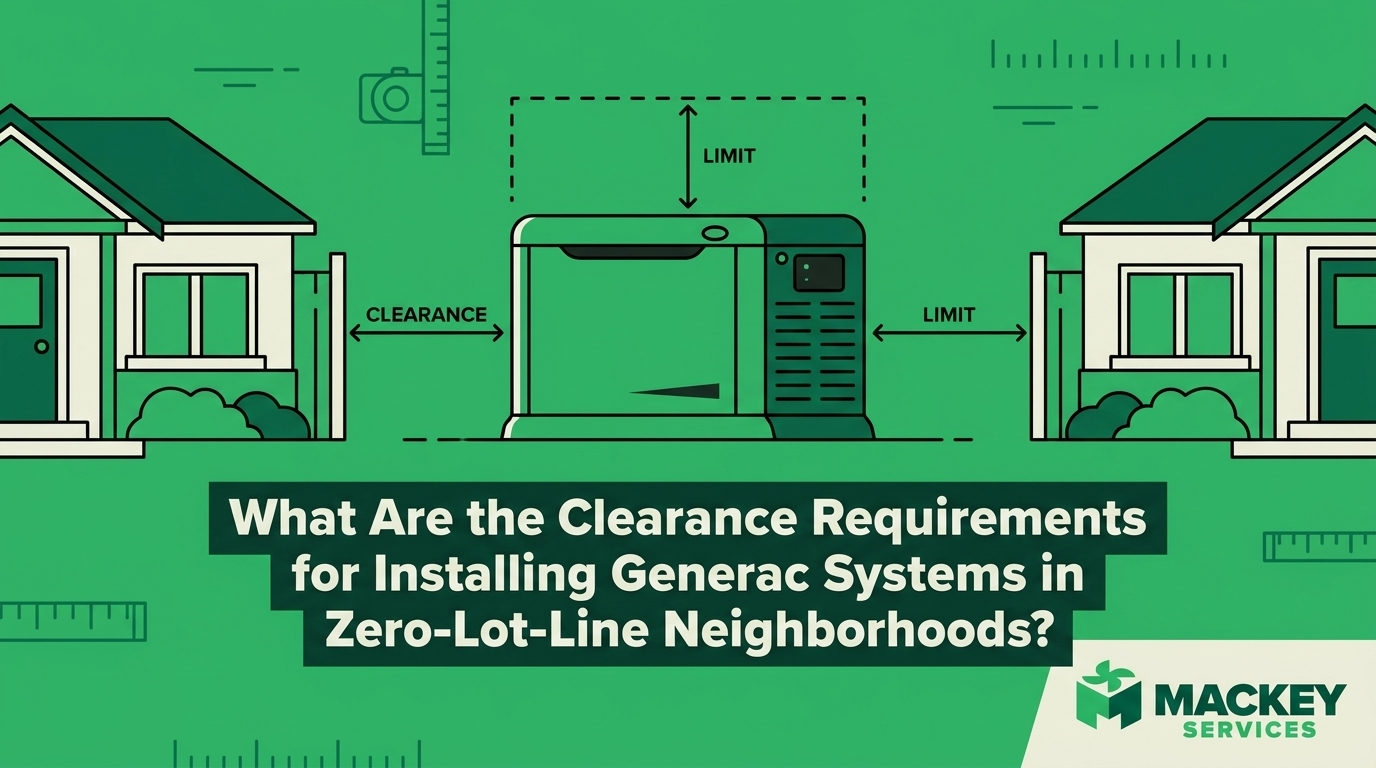 Clearance Requirements for Installing Generac Systems in Zero-Lot-Line Neighborhoods