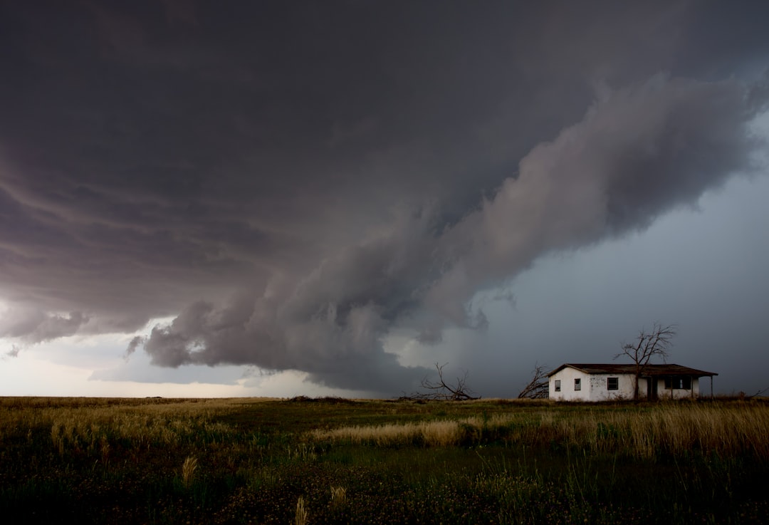 storm clouds over Texas home