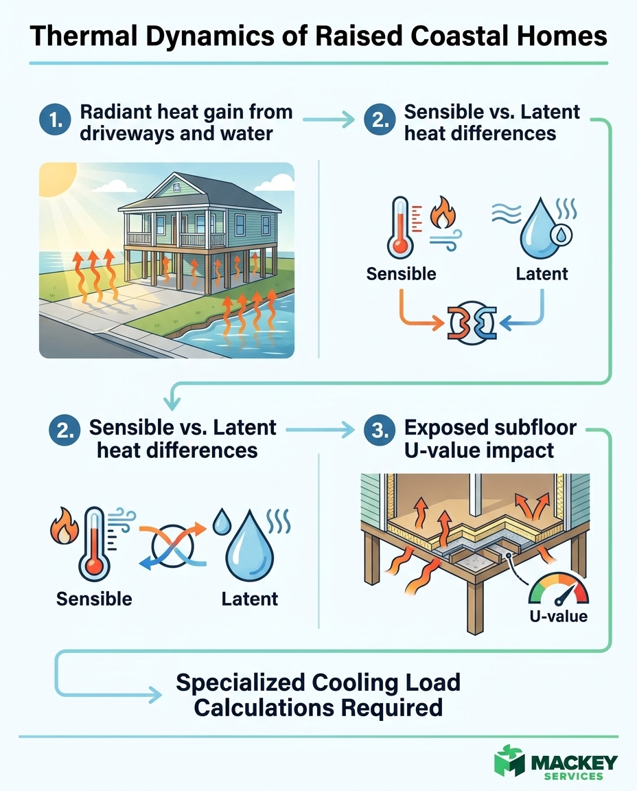 Thermal Dynamics of Raised Coastal Homes
