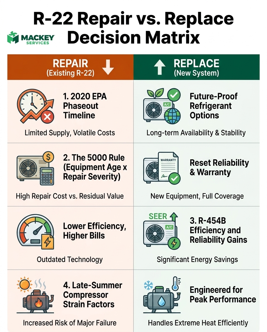 R-22 Repair vs. Replace Decision Matrix