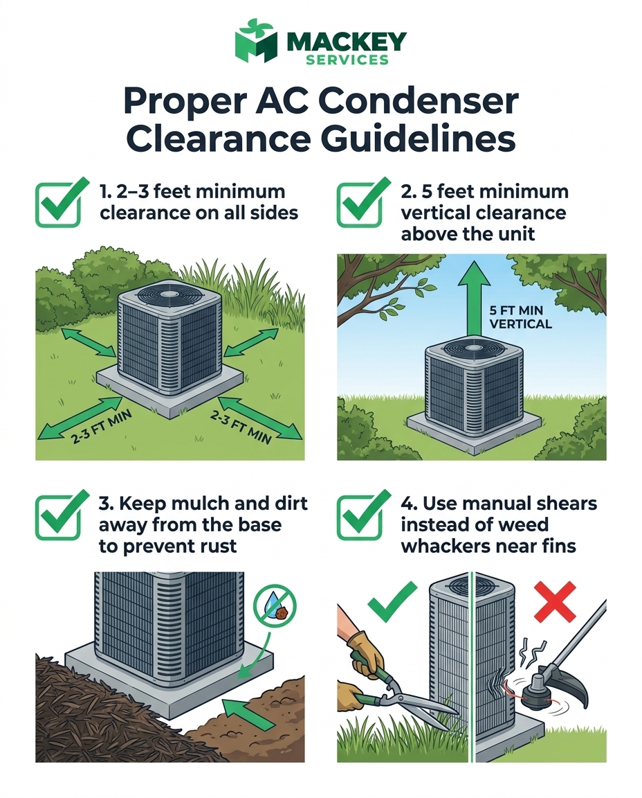 Proper AC Condenser Clearance Guidelines