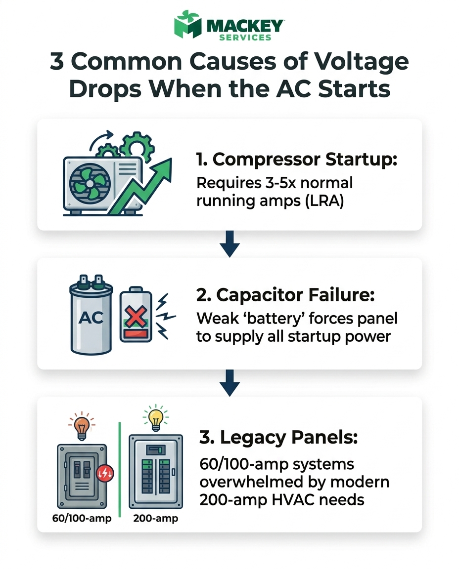 3 Common Causes of Voltage Drops When the AC Starts