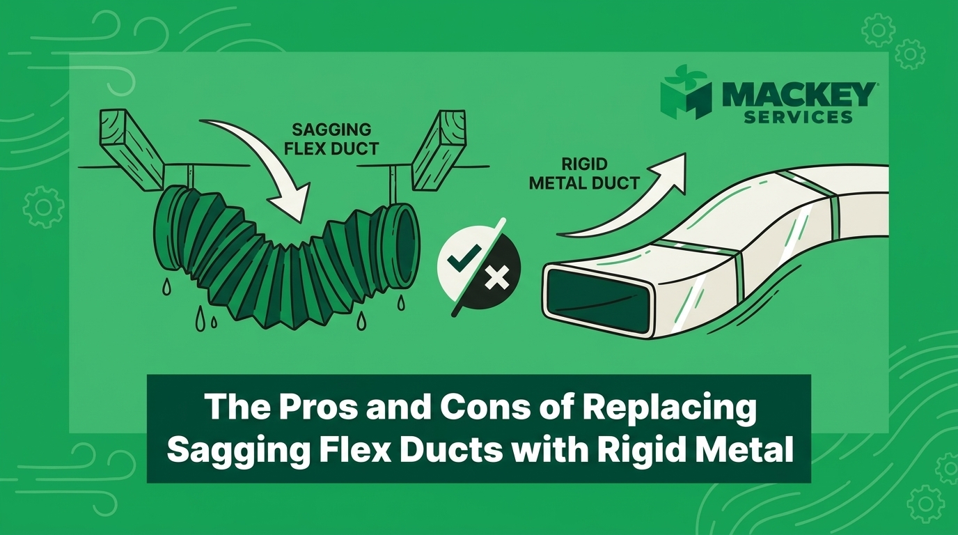 The Pros and Cons of Replacing Sagging Flex Ducts with Rigid Metal
