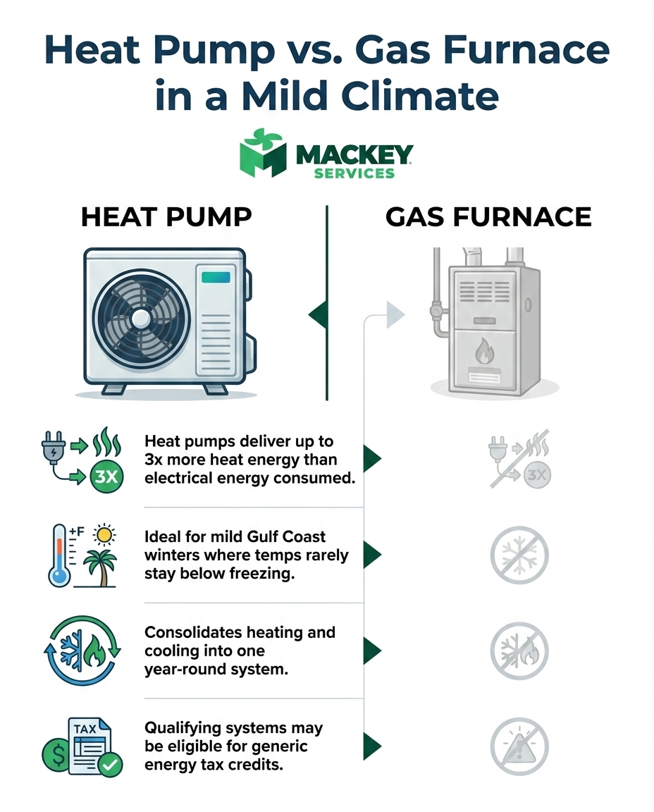 Heat Pump vs. Gas Furnace in a Mild Climate