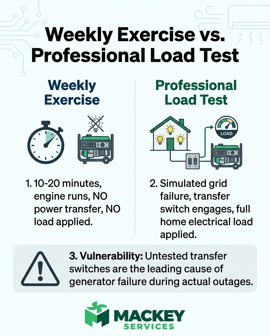 Weekly Exercise vs. Professional Load Test