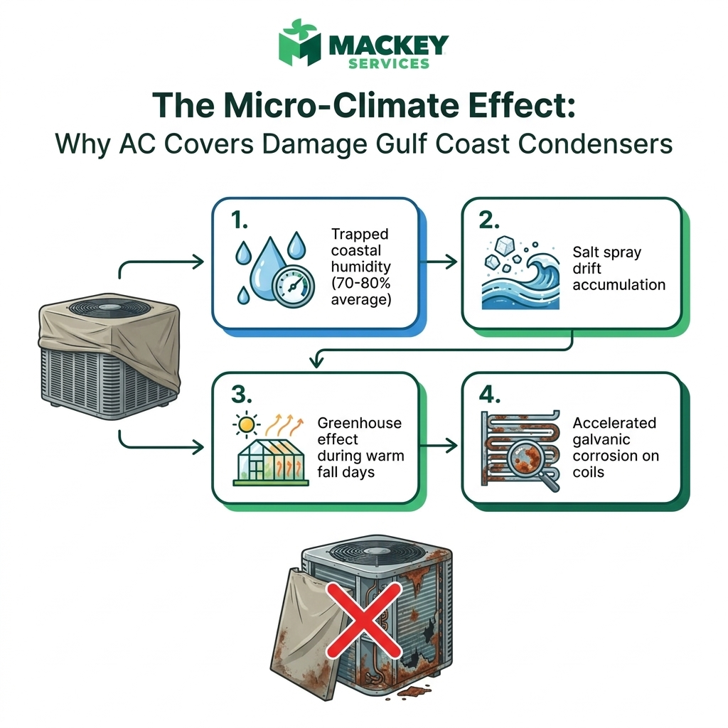 The Micro-Climate Effect: Why AC Covers Damage Gulf Coast Condensers