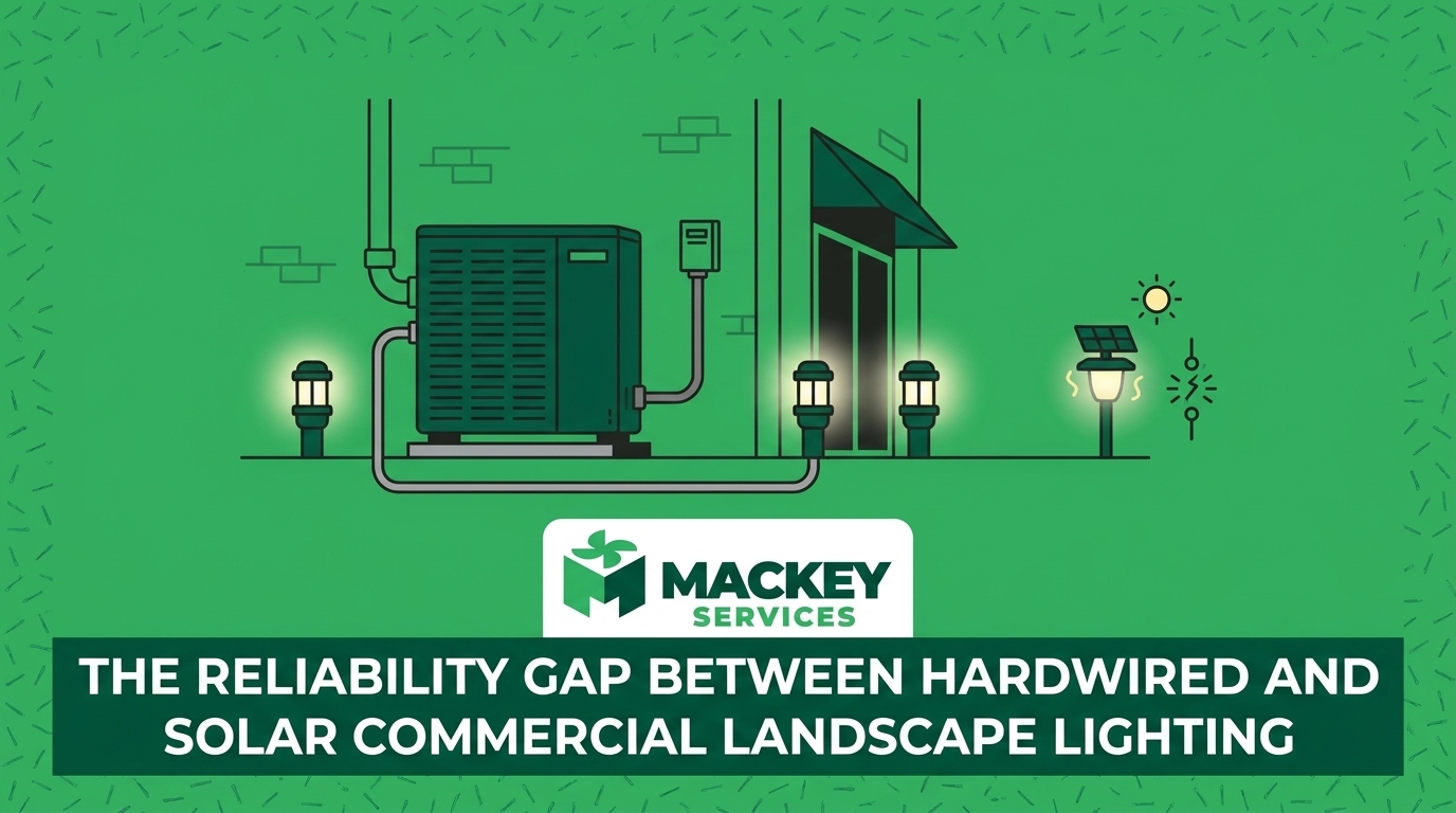 The Reliability Gap Between Hardwired and Solar Commercial Landscape Lighting