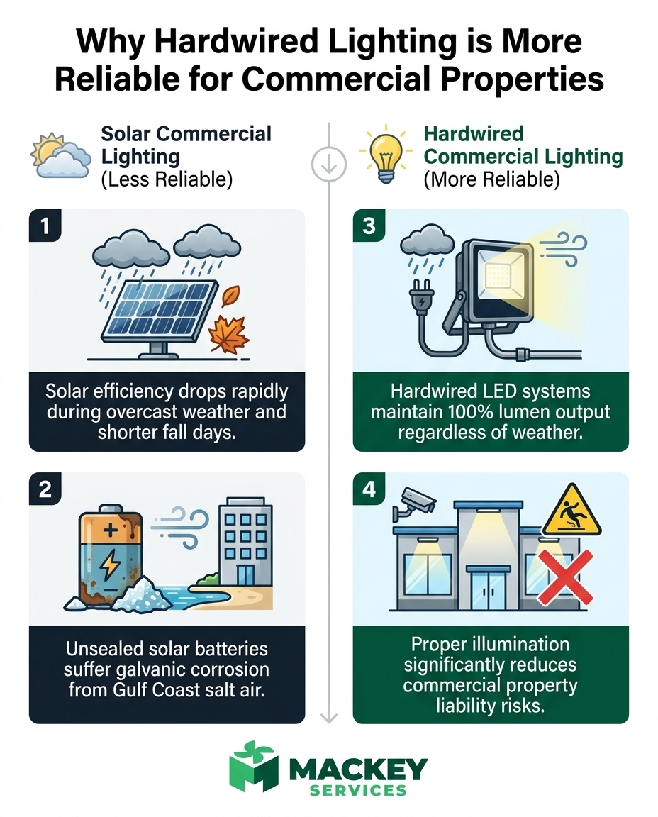 Why Hardwired Lighting is More Reliable for Commercial Properties