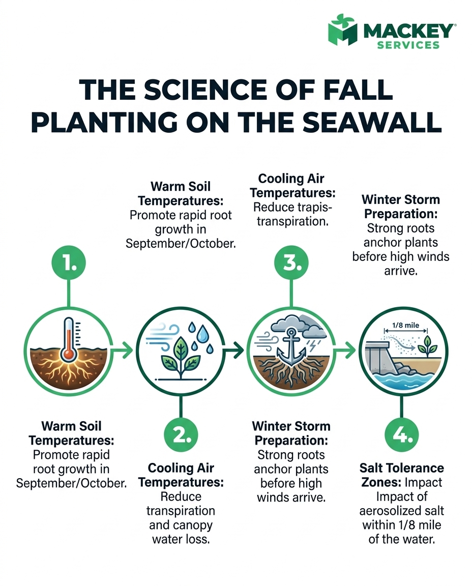 The Science of Fall Planting on the Seawall