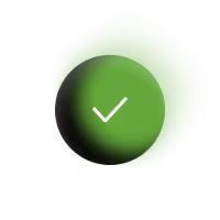 Green circular button with a white check mark in the center.