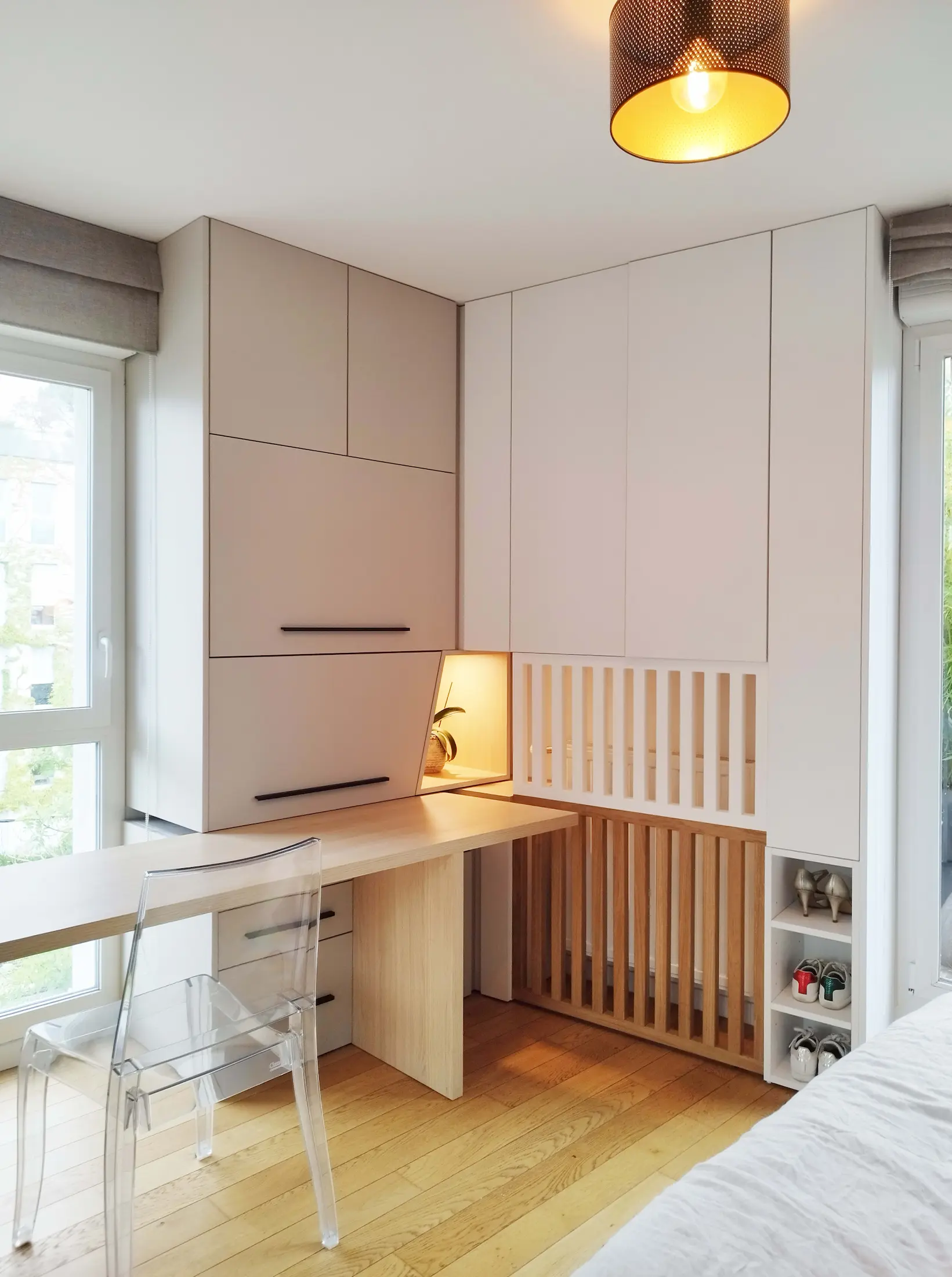 Vue d'ensemble du meuble sur mesure créé par Jiwa.A