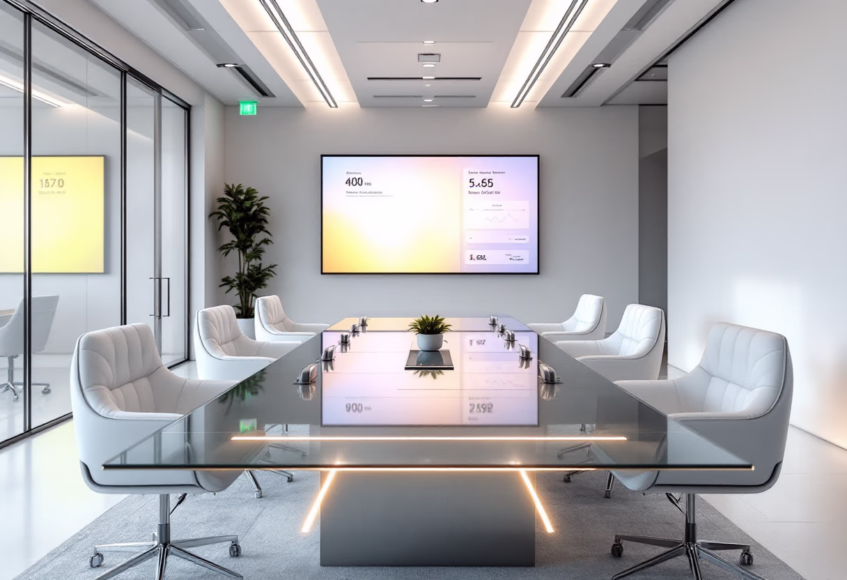 [background image] tech meeting room for a food and agtech firm