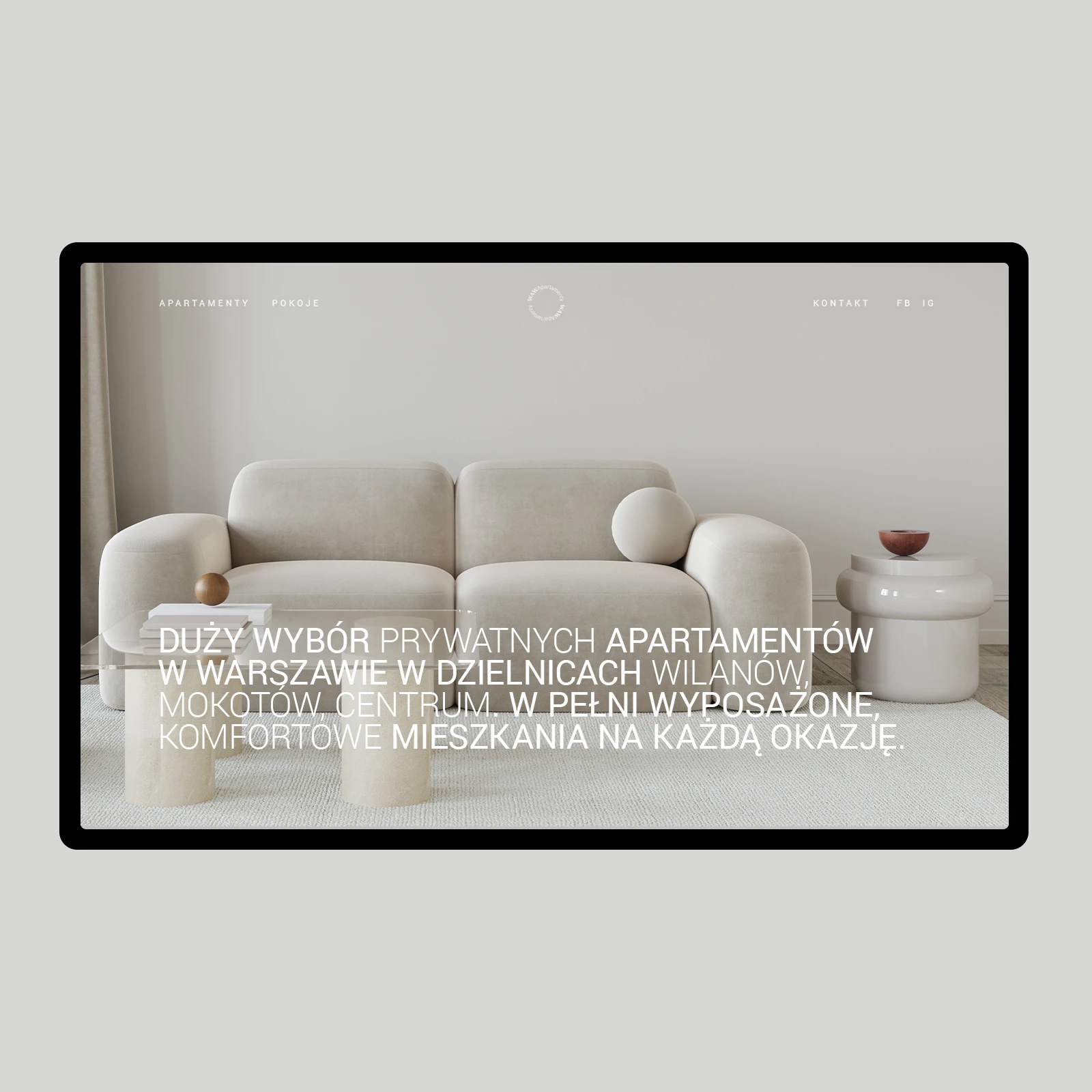 Strona www apartamenty