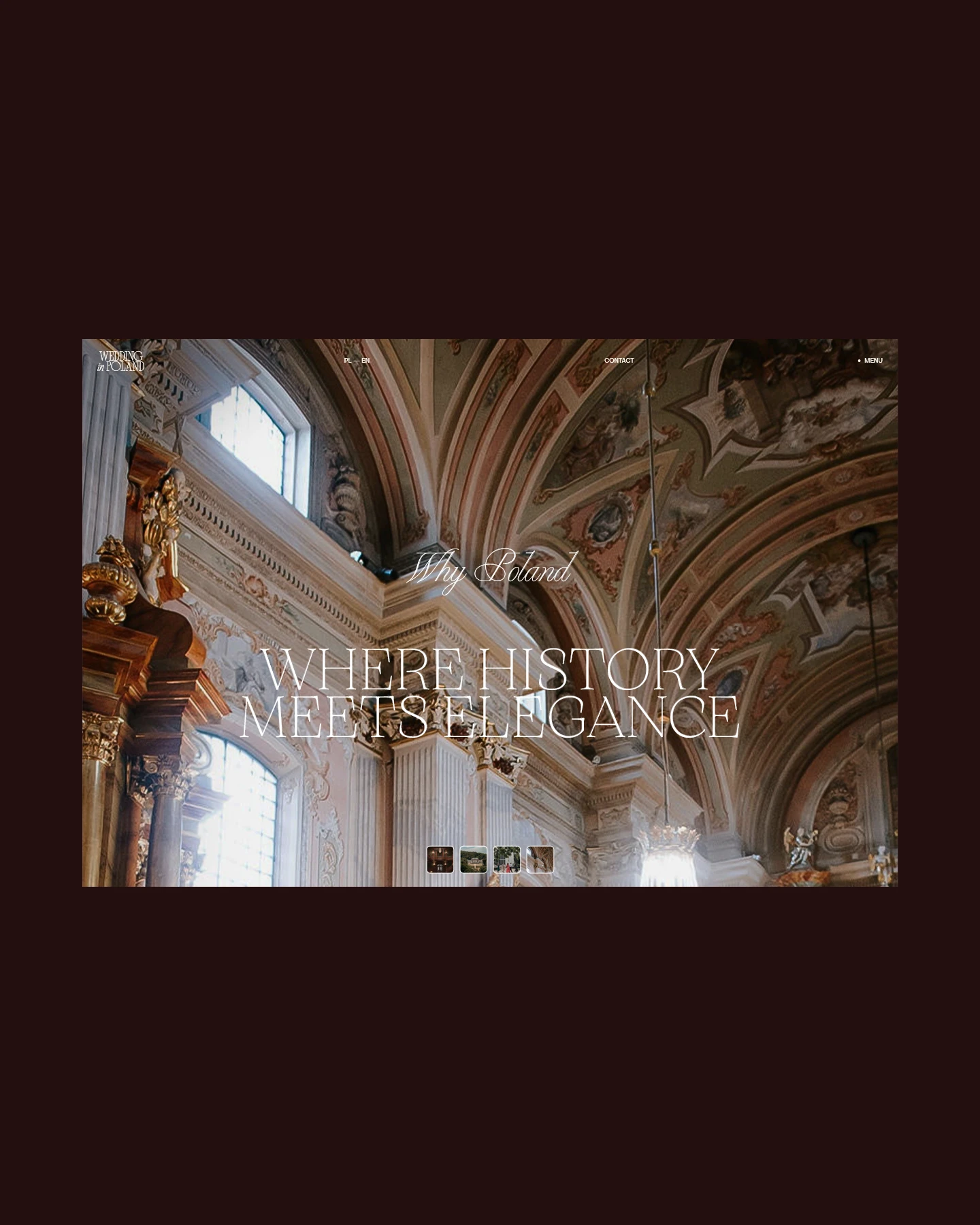 Strona internetowa agencji ślubnej, widok dlaczego Polska