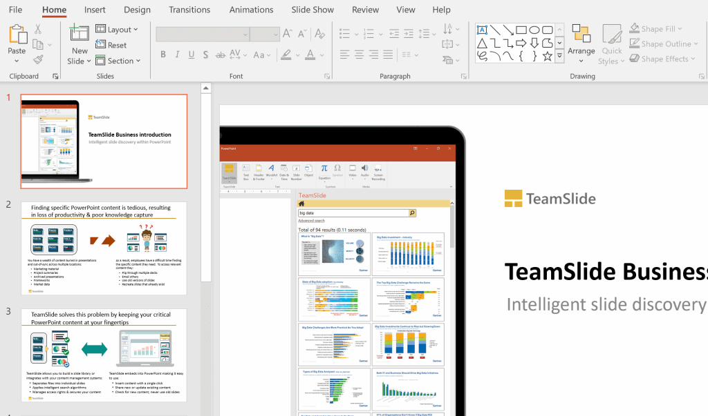 Select a slide in PowerPoint