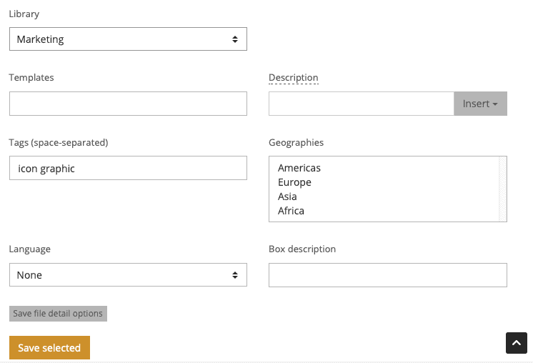 Assign template slide value