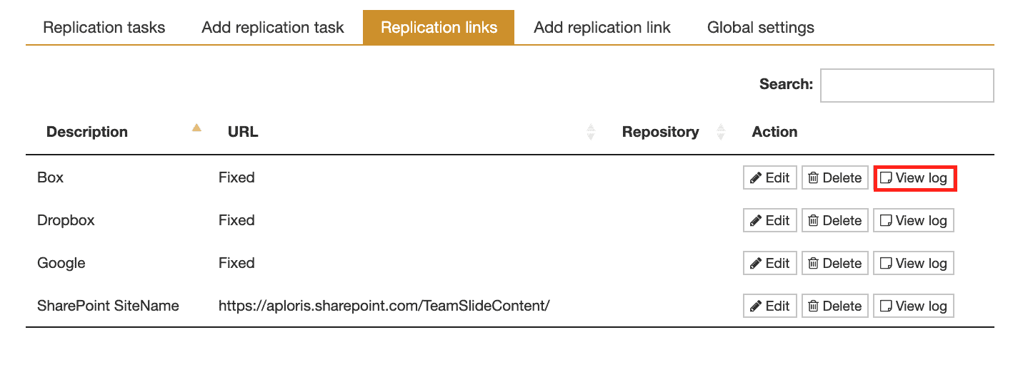 View log in TeamSlide