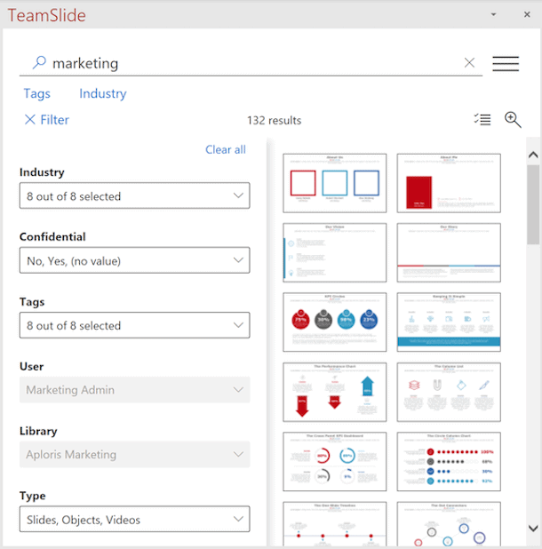TeamSlide's responsive design inside PowerPoint