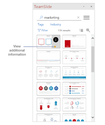 View additional details in PowerPoint with TeamSlide